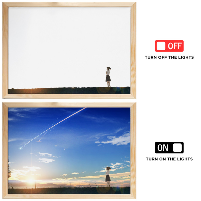 Your Name Starry Sky LED Night Light 3Color USB Mood Lamp For Bedroom Decor Anime Art Gift For Coup