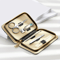 5 In 1 Manicure Set Simple Practical Kit In Contrast Leather Case With Stainless Steel Nail Clippe 0