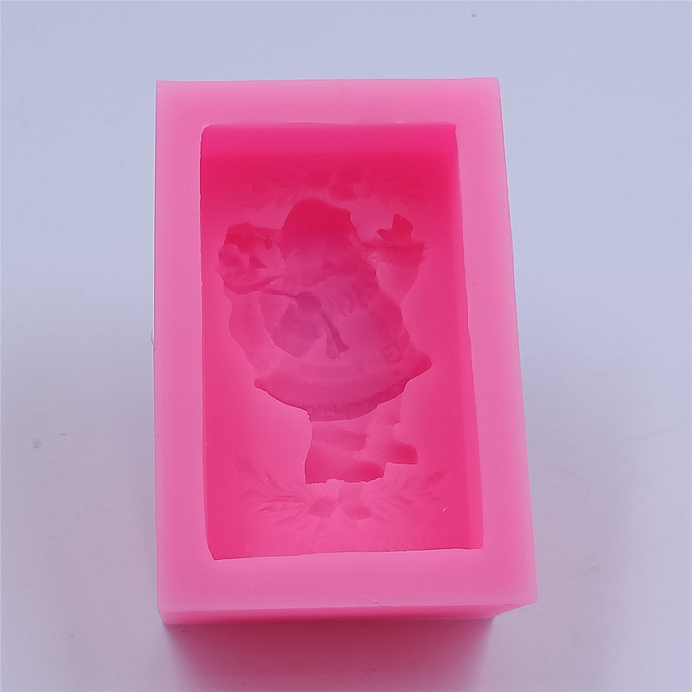 Santa Claus Soap Mold, Cake Chocolate Molds, Wax Resin Craft Gypsum Silicone Mold for Christmas Crafts