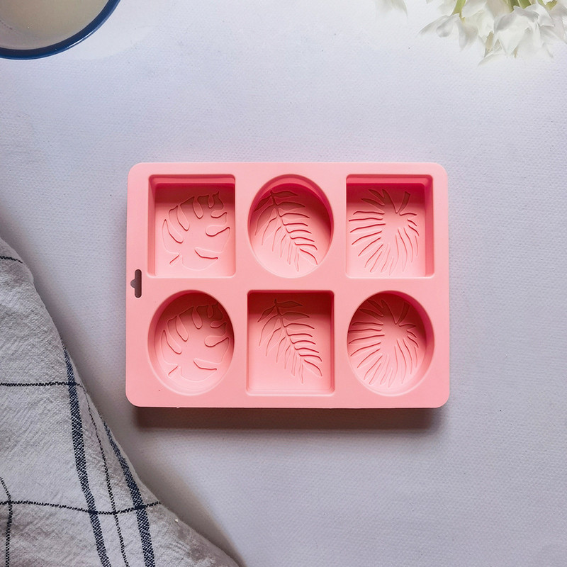 Handmade Soap Making Supplies Oval Square Leaves Silicone Mold, DIY Plaster Resin Candle Cake Baking Tools