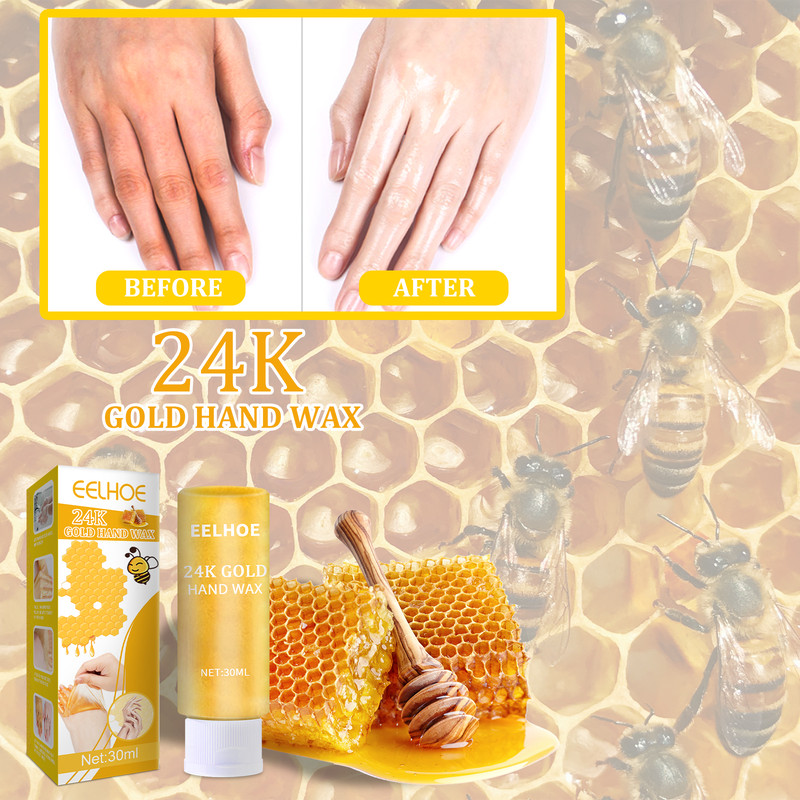Gold Moisturizing Exfoliating Care, Nourishing Honey Hand Wax Mask, Hydrating Whitening Firming Hand Cream