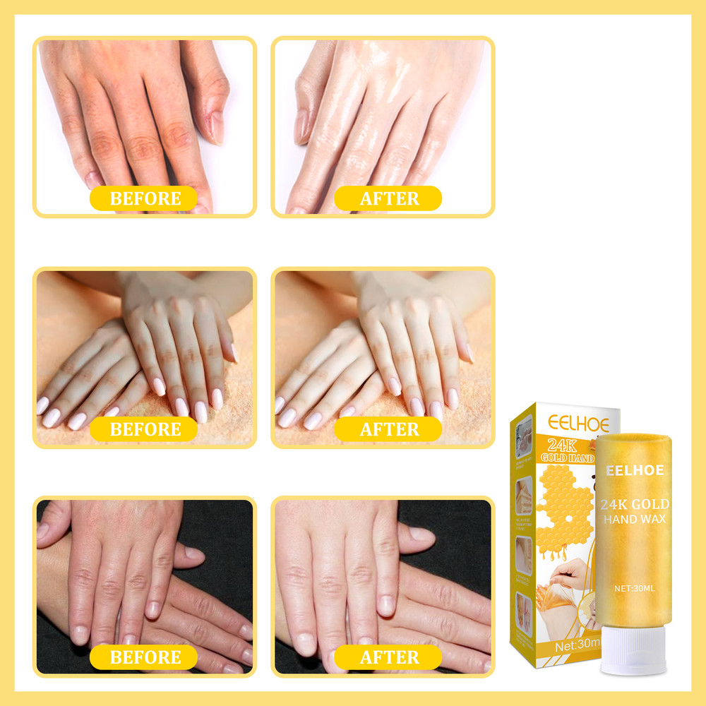 Gold Moisturizing Exfoliating Care, Nourishing Honey Hand Wax Mask, Hydrating Whitening Firming Hand Cream