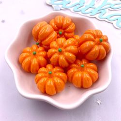 colorful 3d pumpkin flatback, cartoon christmas figurines, diy halloween scrapbook, jewellery decor, crafts