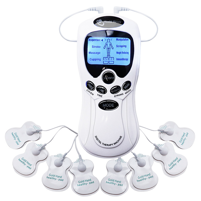 Dual Channel TENS Unit And EMS Muscle Stimulator For Effective Back Pain Relief Muscle Therapy And 4