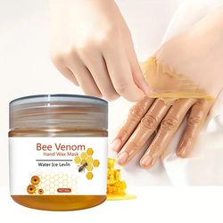 honey moisturizing exfoliating hand wax mask, skin nourishing treatment, repair dry rough hands for softness