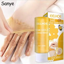 mango moisturizing hand wax with beeswax hand mask, natural nourish soften cream, scrub handcare mask treatment