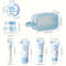 7PCS Milk Skin Care Set for Moisturizing Hydration, Facial Cleanser, Body Scrub, Hand Wax, Eye Cream, Sunscreen, Beauty