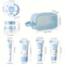 7PCS Milk Skin Care Set for Moisturizing Hydration, Facial Cleanser, Body Scrub, Hand Wax, Eye Cream, Sunscreen, Beauty