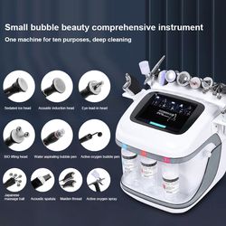 at-home facial spa: 10-in-1 skin bubble oxygen machine for aqua peeling lift and professional-grade skin care cleansing