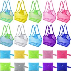outdoor beach mesh bag children sand away foldable protable kids beach toys bag clothes toy storage sundries organizers backpack