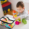 Puzzle Building Block Storage Bag, Transparent Large Toy Organizer Bag for Kids, Handle PVC Waterproof Travel Cosmetic