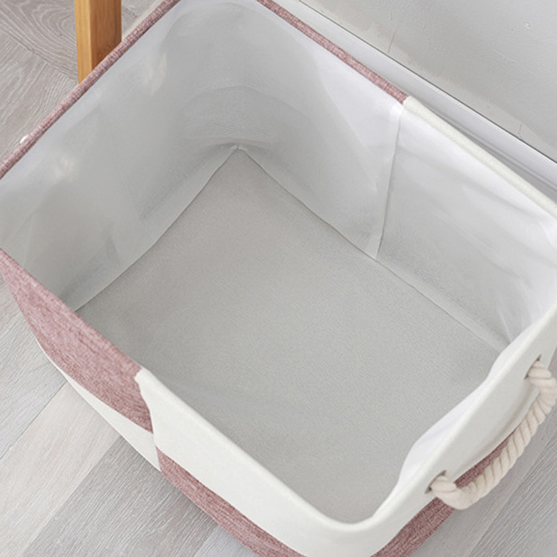 Linen Large Capacity Laundry Basket, Home Supplies Sundries Sorting Basket, Foldable Storage Basket with Handle