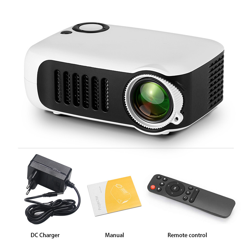 A2000 MINI Projector Portable, 1080P 4K HD Home Cinema Video Projector with Smart TV BOX 3D LED Laser Beamer for Outdoor
