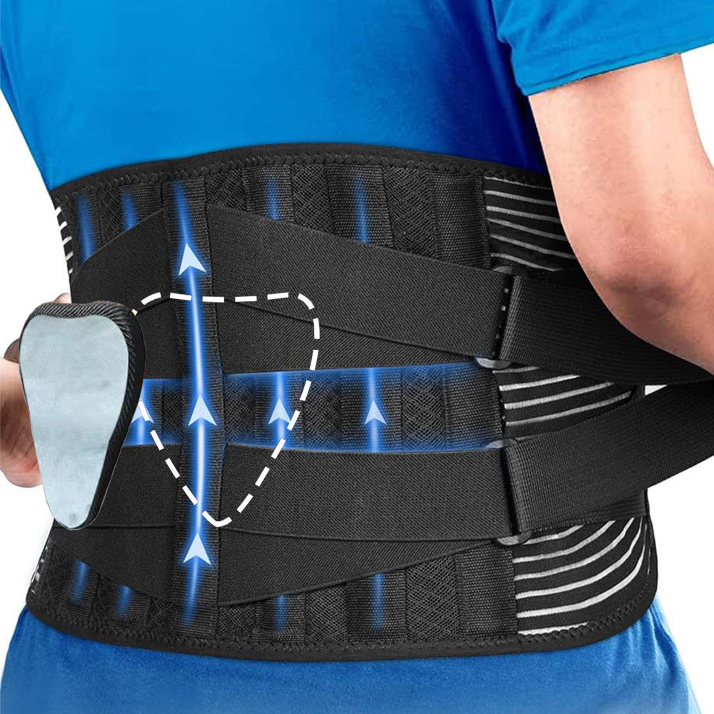 Double Pull Back Brace for Men & Women, Orthopedic Lumbar Support Belt with Spine Decompression for Back Pain Relief