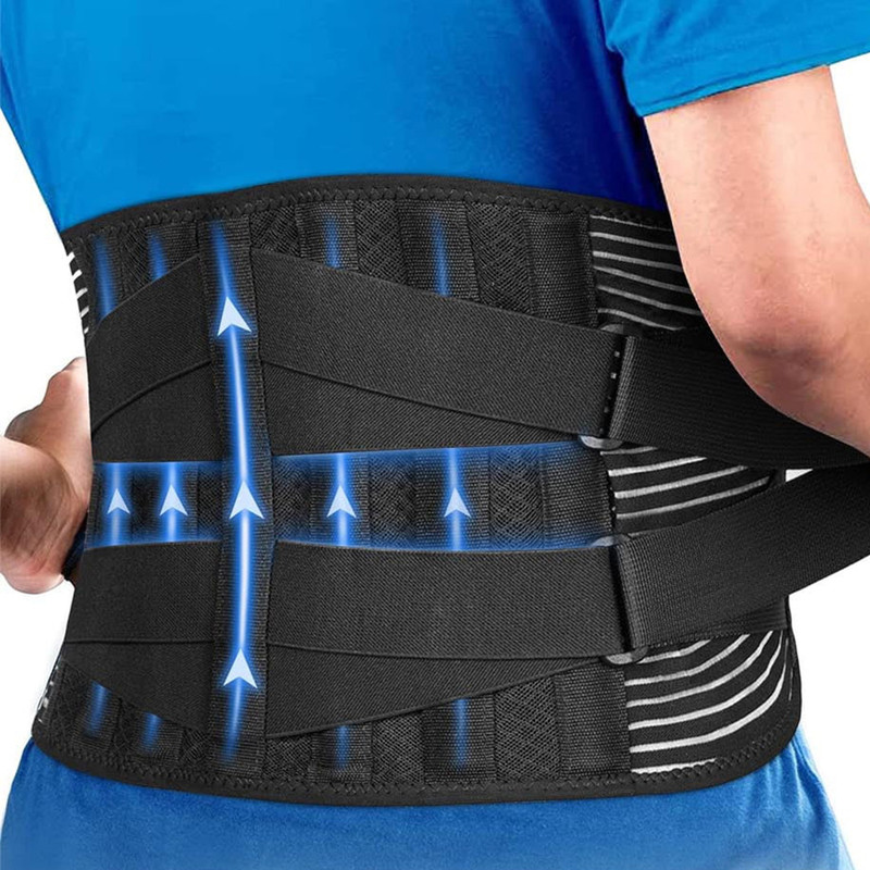 Double Pull Back Brace for Men & Women, Orthopedic Lumbar Support Belt with Spine Decompression for Back Pain Relief