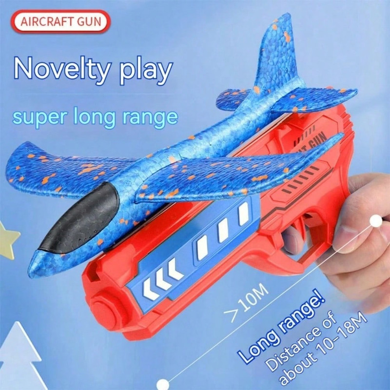 ParentChild Outdoor Games Foam Shooting Flying Toy Safe Ejection Aircraft Launcher For Kids Ideal C 3