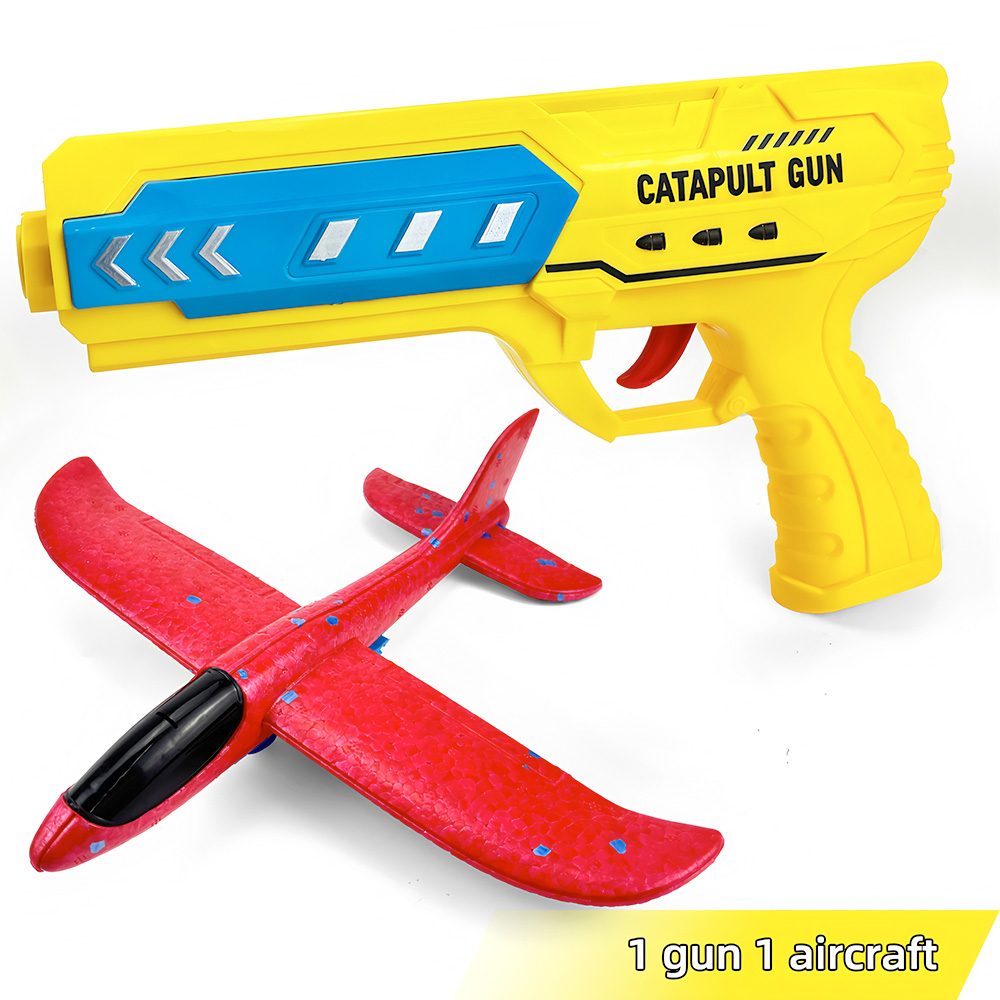 ParentChild Outdoor Games Foam Shooting Flying Toy Safe Ejection Aircraft Launcher For Kids Ideal C 6