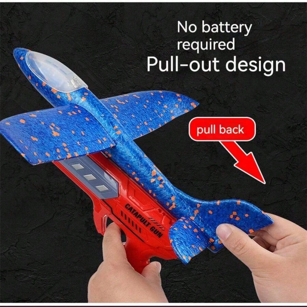 ParentChild Outdoor Games Foam Shooting Flying Toy Safe Ejection Aircraft Launcher For Kids Ideal C 5