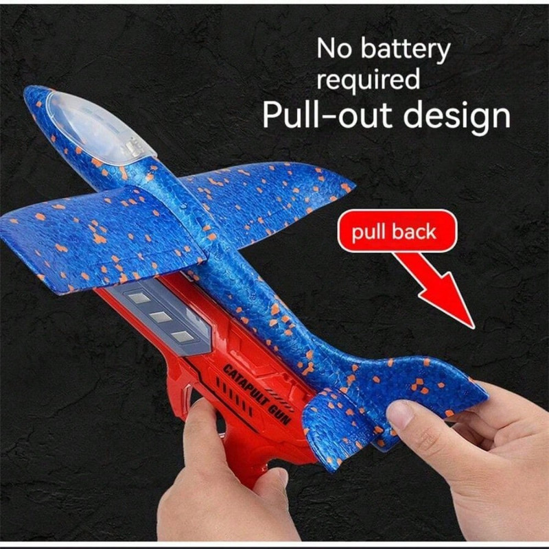 ParentChild Outdoor Games Foam Shooting Flying Toy Safe Ejection Aircraft Launcher For Kids Ideal C 5