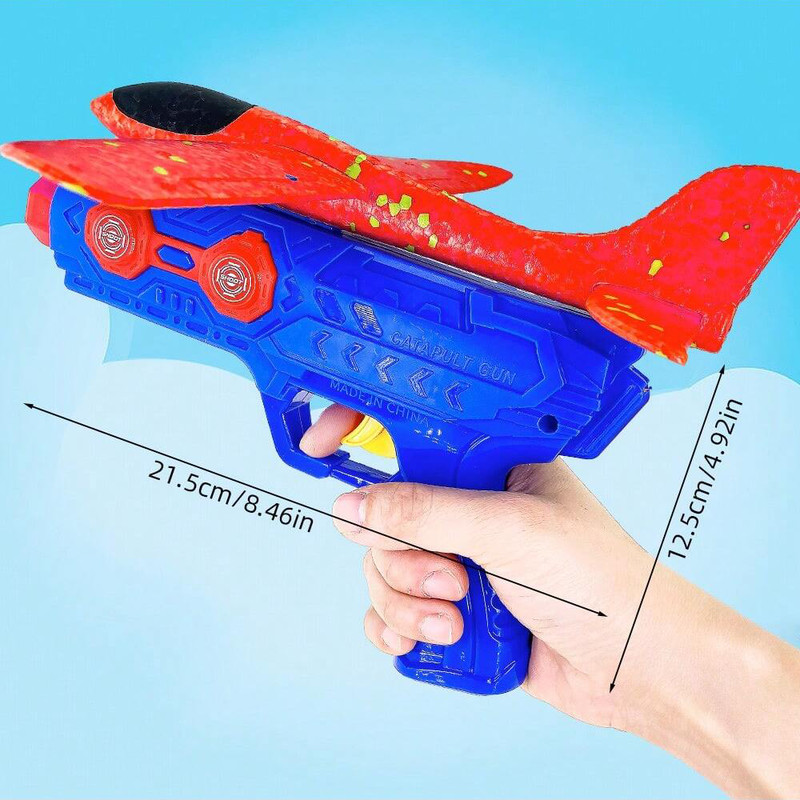 ParentChild Outdoor Games Foam Shooting Flying Toy Safe Ejection Aircraft Launcher For Kids Ideal C 7