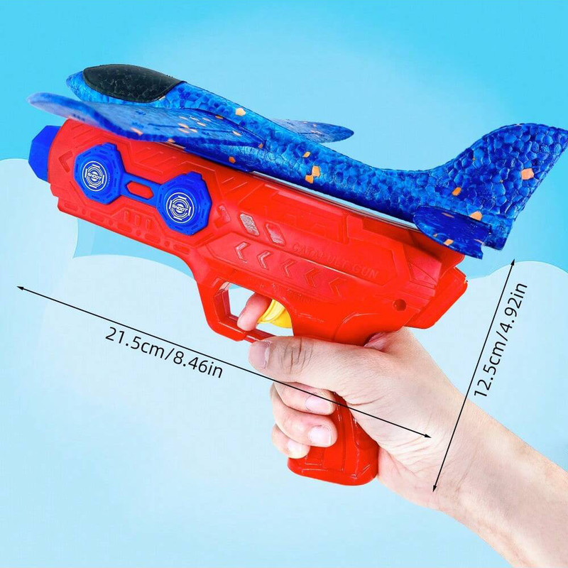 ParentChild Outdoor Games Foam Shooting Flying Toy Safe Ejection Aircraft Launcher For Kids Ideal C 8