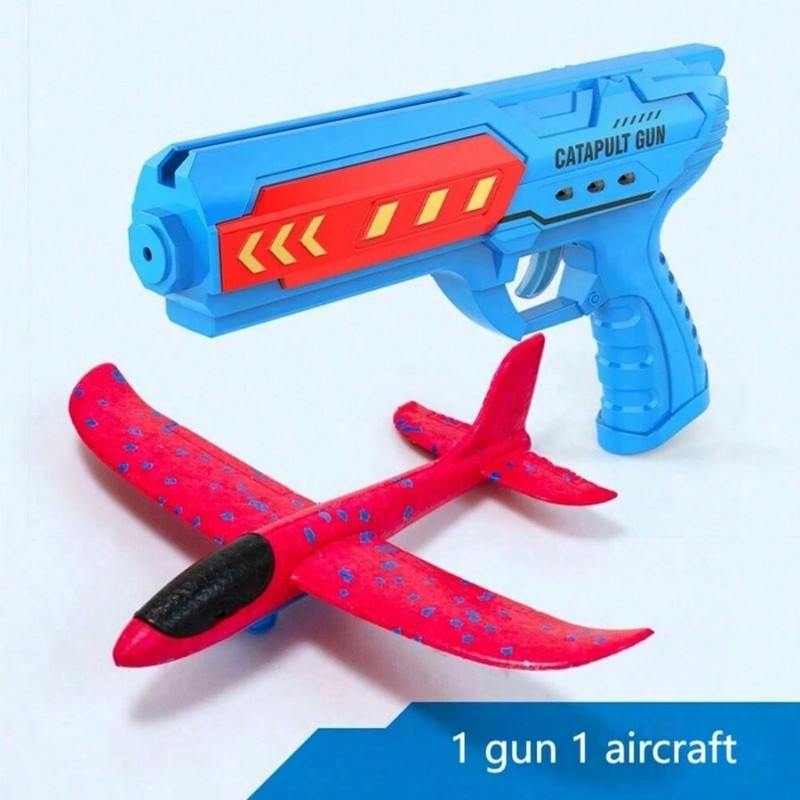 ParentChild Outdoor Games Foam Shooting Flying Toy Safe Ejection Aircraft Launcher For Kids Ideal C 9