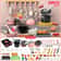 Kids Kitchen Toys Play Set Kitchen Accessories Kit With Play Pots Pans Pretend Food For Toddlers 8