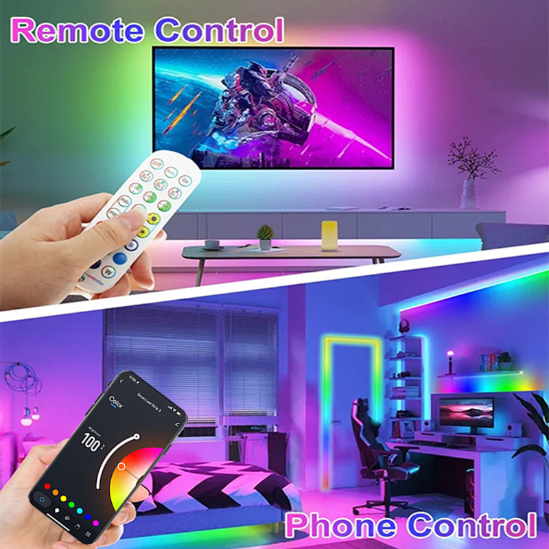 Smart WiFi & Bluetooth RGB LED Controller 12V 4 Pin, Tuya App, Music Sync, DC 5-24V for Smart Home Lighting