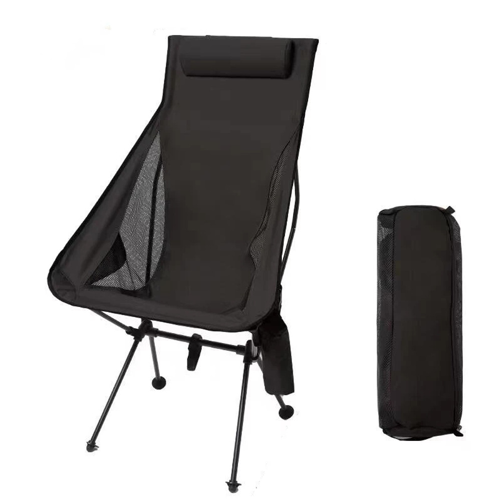 Lightweight Portable Folding Camping Chair With Headrest Aluminum Alloy Outdoor Furniture For Fishi
