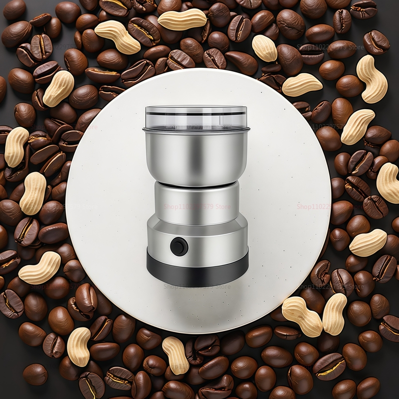 Electric Grinder for Household Multi-Functional Grinding of Spices, Coffee Beans, Grains & Herbs, 150W Powder Machine