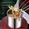 4 Piece Stainless Steel Deep Fryer Set with Sieve Basket, Professional Pot for French Fries, Chicken, Japanese Tempura