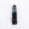 Natural Fluorite Crystal Point, 4-7CM Colorful Striped Hexagonal Wand for Healing, Energy Treatment
