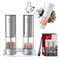 1/2pcs Automatic Pepper Grinder and Salt Grinder Set, USB Rechargeable, Adjustable Coarseness Spice Mill with LED Light