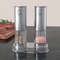 1/2pcs Automatic Pepper Grinder and Salt Grinder Set, USB Rechargeable, Adjustable Coarseness Spice Mill with LED Light