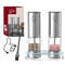 1/2pcs Automatic Pepper Grinder and Salt Grinder Set, USB Rechargeable, Adjustable Coarseness Spice Mill with LED Light