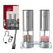 1/2pcs Automatic Pepper Grinder and Salt Grinder Set, USB Rechargeable, Adjustable Coarseness Spice Mill with LED Light