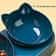 3-in-1 Ear Design Pet Bowls With Water Feeder, Tilted Cat Food & Water Bowl Set with Gravity Bottle for Neck Protection