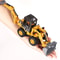 2-in-1 Alloy Tractor & Excavator Toy, Diecast Metal Engineering Vehicle Model for Boys, Kids Bulldozer Crane Truck, Farm