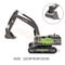 2-in-1 Alloy Tractor & Excavator Toy, Diecast Metal Engineering Vehicle Model for Boys, Kids Bulldozer Crane Truck, Farm