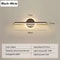 Modern Minimalist LED Wall Lamp, Black & Gold Mirror Light for Bathroom, Toilet & Home Decor, Long Strip Fixture