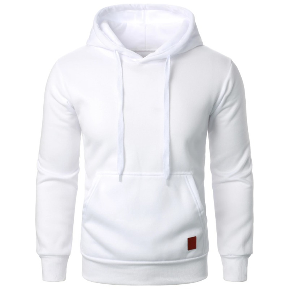 Mens Casual Hooded Pullover Lightweight Streetwear Sweatshirt With Drawstring Hood Collar 2