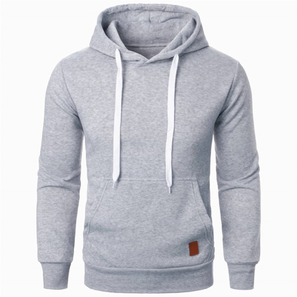 Mens Casual Hooded Pullover Lightweight Streetwear Sweatshirt With Drawstring Hood Collar 3