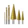 6Pcs Titanium Step Drill Bit Set, High-Speed Steel Milling Cutter for Woodworking, Metal, and Core Hole Opening