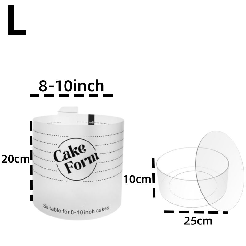 Adjustable Round Cake Ring Mold Acrylic Retractable Baking Ring For Mousse Fondant With Measurement 10