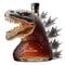 330ML Whiskey Decanter Bottle, Walking Dinosaur Monster Art Statue Glass Container, Unique Holiday Gift for Father