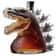 330ML Whiskey Decanter Bottle, Walking Dinosaur Monster Art Statue Glass Container, Unique Holiday Gift for Father