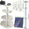 3 Tier Solar Bird Bath Fountain with Detachable 2.5W DIY Pump for Garden Decoration, Outdoor Bird Feeder
