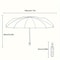 12-Bone Black Glue Fully Automatic Umbrella with Durable Keel, 3-Fold UV Resistant Windproof Design