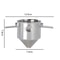 304 Stainless Steel Hanging Ear Coffee Filter Cup, Portable Hand Drip Brewer, Filter Paper-Free Permanent Mesh Funnel