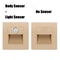 Motion Sensor Night Light AC 110V240V LED Recessed Staircase Bedroom Wall Lamp With Auto OnOff Det 3